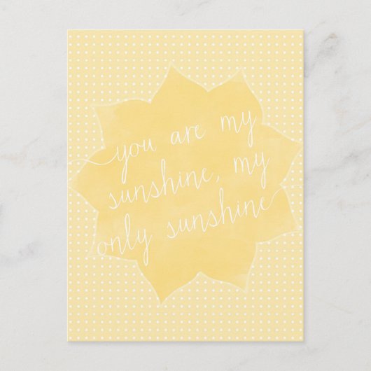 Jij bent mijn Sunshine briefkaart (Voorkant)