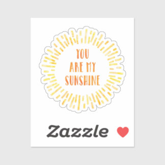 Jij bent mijn Sunshine Bright Waterverf Sticker