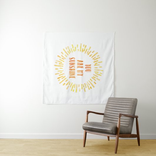 Jij bent mijn Sunshine Bright Waterverf Wandkleed (In Situ (horizontaal))