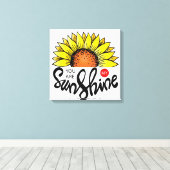 Jij bent mijn Sunshine Canvas Afdruk (Insitu (Houten vloer))