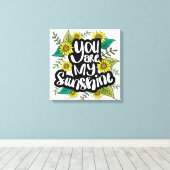 Jij bent mijn Sunshine Canvas Afdruk (Insitu (Houten vloer))