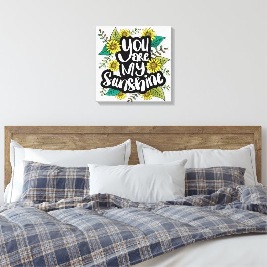 Jij bent mijn Sunshine Canvas Afdruk (Insitu (Slaapkamer))