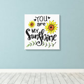 Jij bent mijn Sunshine Canvas Afdruk (Insitu (Houten vloer))