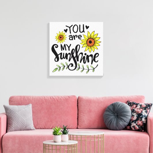 Jij bent mijn Sunshine Canvas Afdruk (Insitu (Woonkamer))