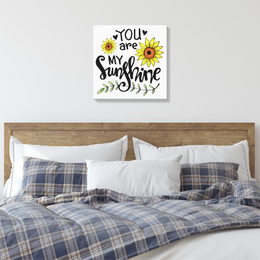 Jij bent mijn Sunshine Canvas Afdruk (Insitu (Slaapkamer))