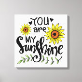 Jij bent mijn Sunshine Canvas Afdruk (Voorkant)