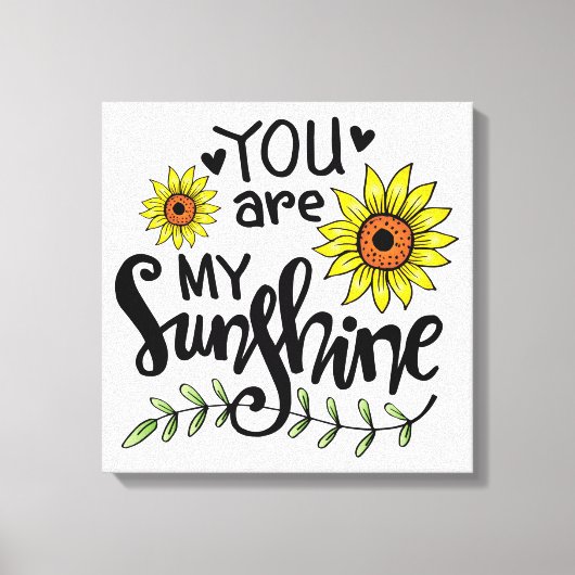Jij bent mijn Sunshine Canvas Afdruk (Voorkant)