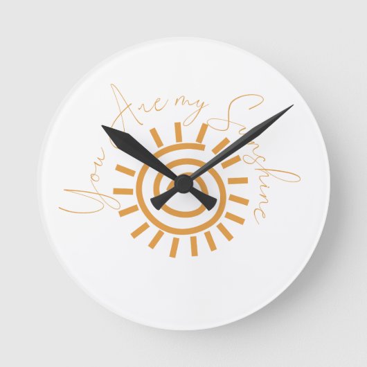 Jij bent mijn Sunshine Clock Ronde Klok (Voorkant)
