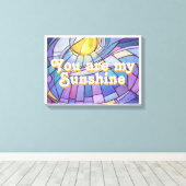 Jij bent mijn Sunshine Glas in lood Art Canvas Afdruk (Insitu (Houten vloer))