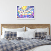 Jij bent mijn Sunshine Glas in lood Art Canvas Afdruk (Insitu (Slaapkamer))