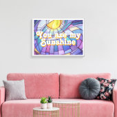 Jij bent mijn Sunshine Glas in lood Art Canvas Afdruk (Insitu (Woonkamer))