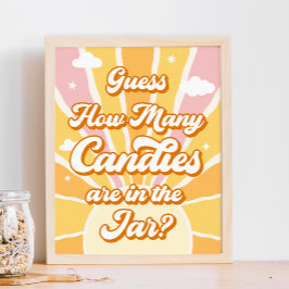 Jij bent mijn Sunshine Guess Hoeveel Snoepjes Spel Poster