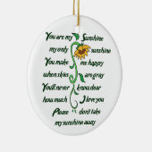 Jij bent mijn Sunshine Keramisch Ornament (Rechts)