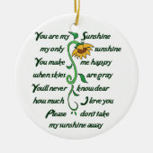 Jij bent mijn Sunshine Keramisch Ornament (Voorkant)