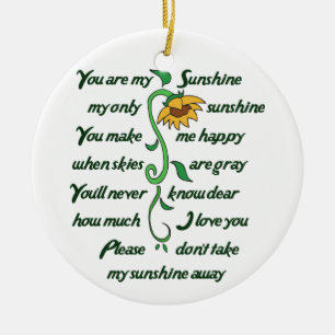 Jij bent mijn Sunshine Keramisch Ornament