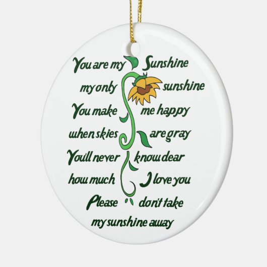 Jij bent mijn Sunshine Keramisch Ornament (Links)