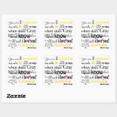 Jij bent mijn Sunshine, mijn enige Sunshine Vierkante Sticker (Vel)