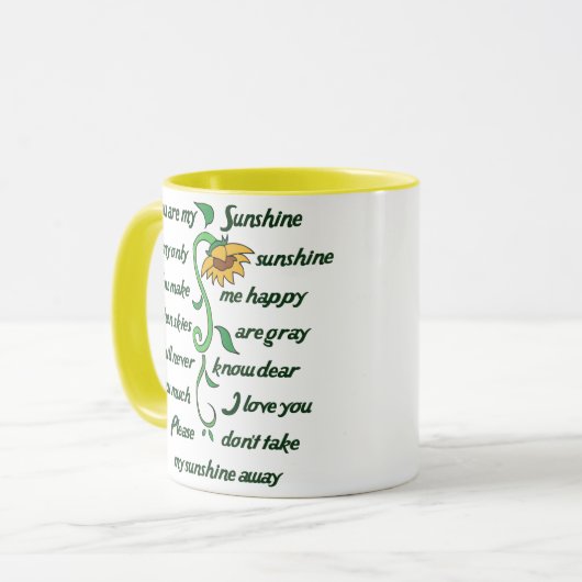 Jij bent mijn Sunshine Mok (Voorkant links)