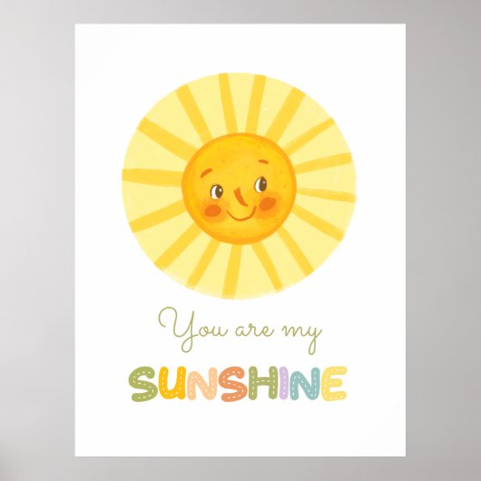 Jij bent mijn Sunshine Nursery Poster (Voorkant)