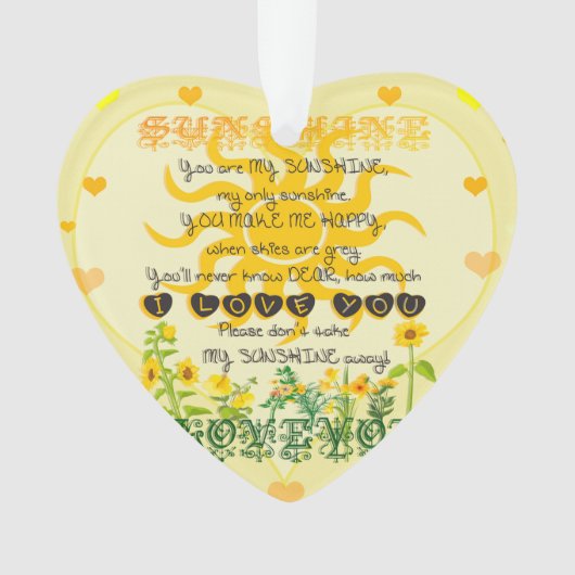 Jij bent mijn Sunshine Ornament (voorkant)