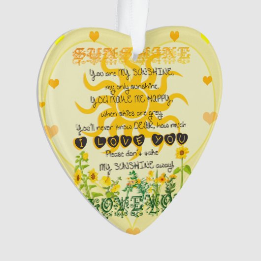 Jij bent mijn Sunshine Ornament (voorkant)