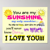 Jij bent mijn Sunshine Poster (Voorkant)