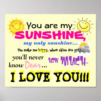 Jij bent mijn Sunshine Poster