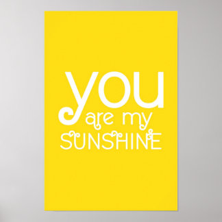 Jij bent mijn Sunshine Quote Poster Yellow