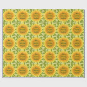Jij bent mijn Sunshine Sunflower Flower Quote art Cadeaupapier (Vlak)