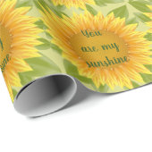 Jij bent mijn Sunshine Sunflower Flower Quote art Cadeaupapier (Rol Hoek)