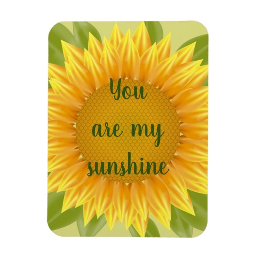 Jij bent mijn Sunshine Sunflower Flower Quote art Magneet (Verticaal)