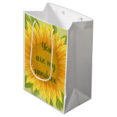 Jij bent mijn Sunshine Sunflower Flower Quote art Medium Cadeauzakje (Voorkant Gekanteld)