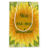 Jij bent mijn Sunshine Sunflower Flower Quote art Medium Cadeauzakje (Voorkant)