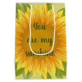 Jij bent mijn Sunshine Sunflower Flower Quote art Medium Cadeauzakje (Achterkant)
