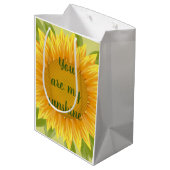 Jij bent mijn Sunshine Sunflower Flower Quote art Medium Cadeauzakje (Achterkant Gekanteld)