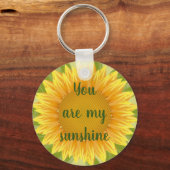 Jij bent mijn Sunshine Sunflower Flower Quote art Sleutelhanger (Voorkant)