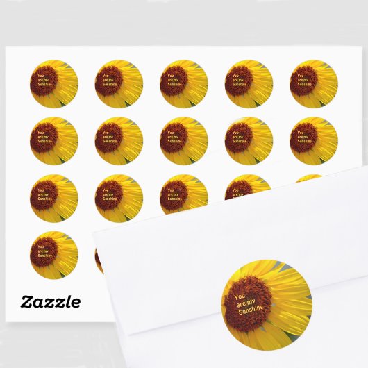 Jij bent mijn Sunshine Sunflower Ronde Sticker