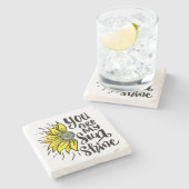 Jij bent mijn Sunshine Sunflower Stenen Onderzetter (Zijkant)
