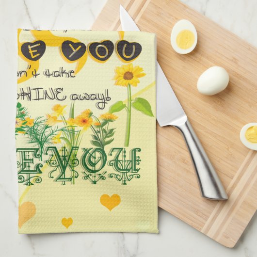 Jij bent mijn Sunshine Theedoek (Quarter Fold)