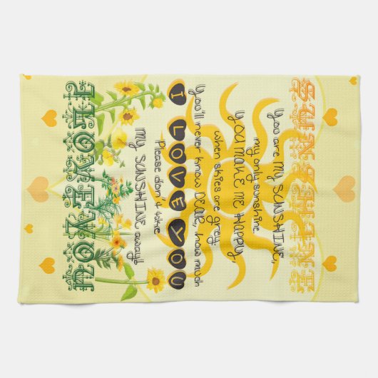 Jij bent mijn Sunshine Theedoek (Horizontaal)