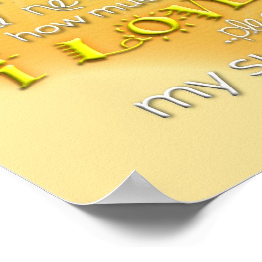 Jij bent mijn Sunshine Wall Art Poster (Hoek)