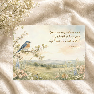 Jij bent mijn toevlucht Psalm 119:114 Christelijk Briefkaart