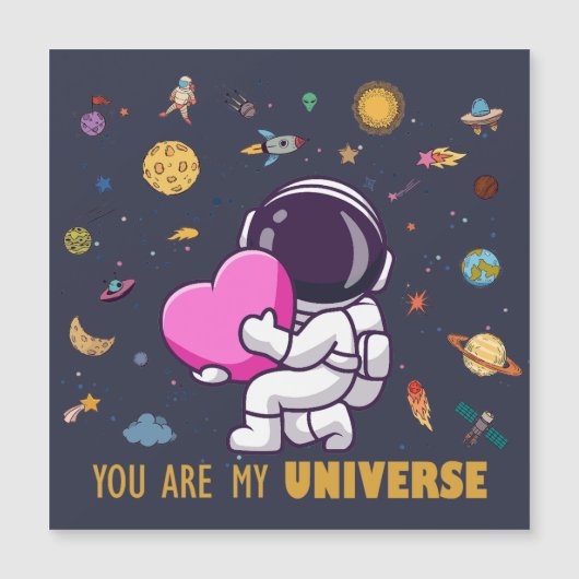 Jij Bent Mijn Universum – Cute Astronaut Magnetisc (Voorkant)