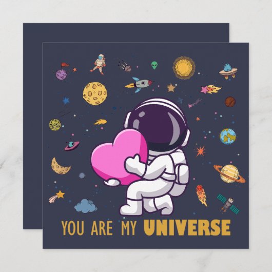Jij bent mijn universum - Schattigee astronaut hou (Voorkant / Achterkant)