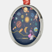 Jij bent mijn universum - Schattigee liefde in de  Metalen Ornament (Links)