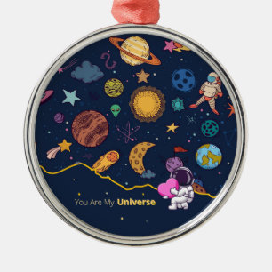 Jij bent mijn universum - Schattigee liefde in de  Metalen Ornament