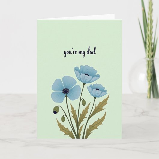 Jij bent mijn vader bloem kunst kaart (Voorkant)