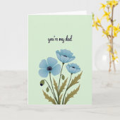 Jij bent mijn vader bloem kunst kaart (Gele Bloem)