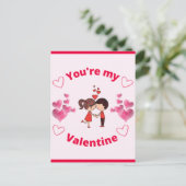 Jij bent mijn Valentijn   Feestdagenkaart (Staand voorkant)