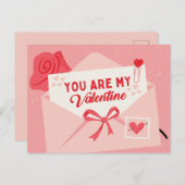 Jij bent mijn valentijn feestdagenkaart (Voorkant / Achterkant)